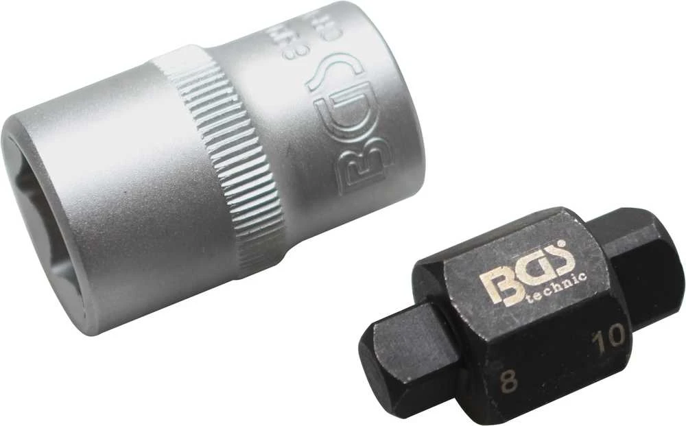 Bgs Technic Alyvos išleidimo galvutė | 4 kampai | 8 mm + 10 mm (8991)