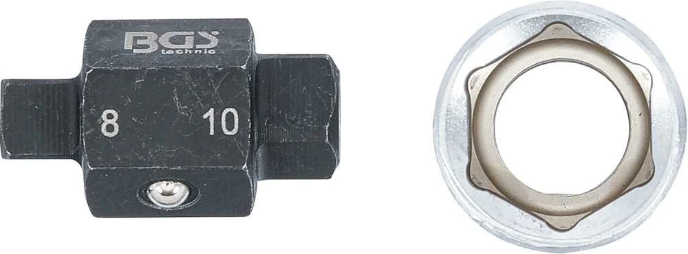 Bgs Technic Alyvos išleidimo galvutė | 4 kampai | 8 mm + 10 mm (8991)