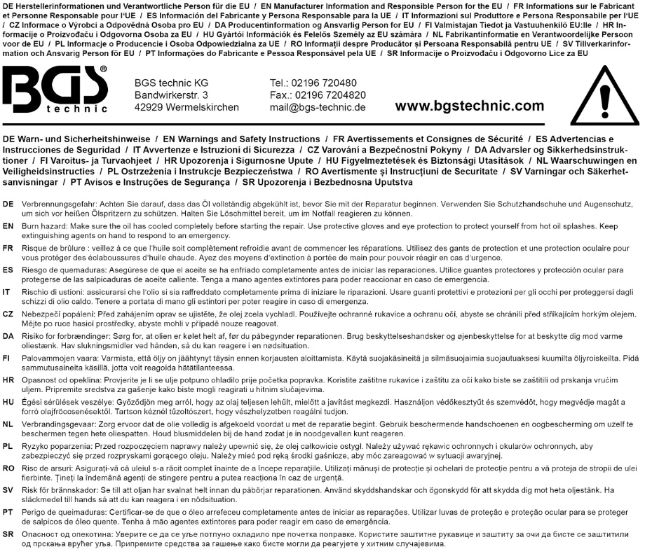 Bgs Technic Alyvos išleidimo kamštis | BGS 126 | M13 x 1,5 mm | 5 vnt. (126-SM13)