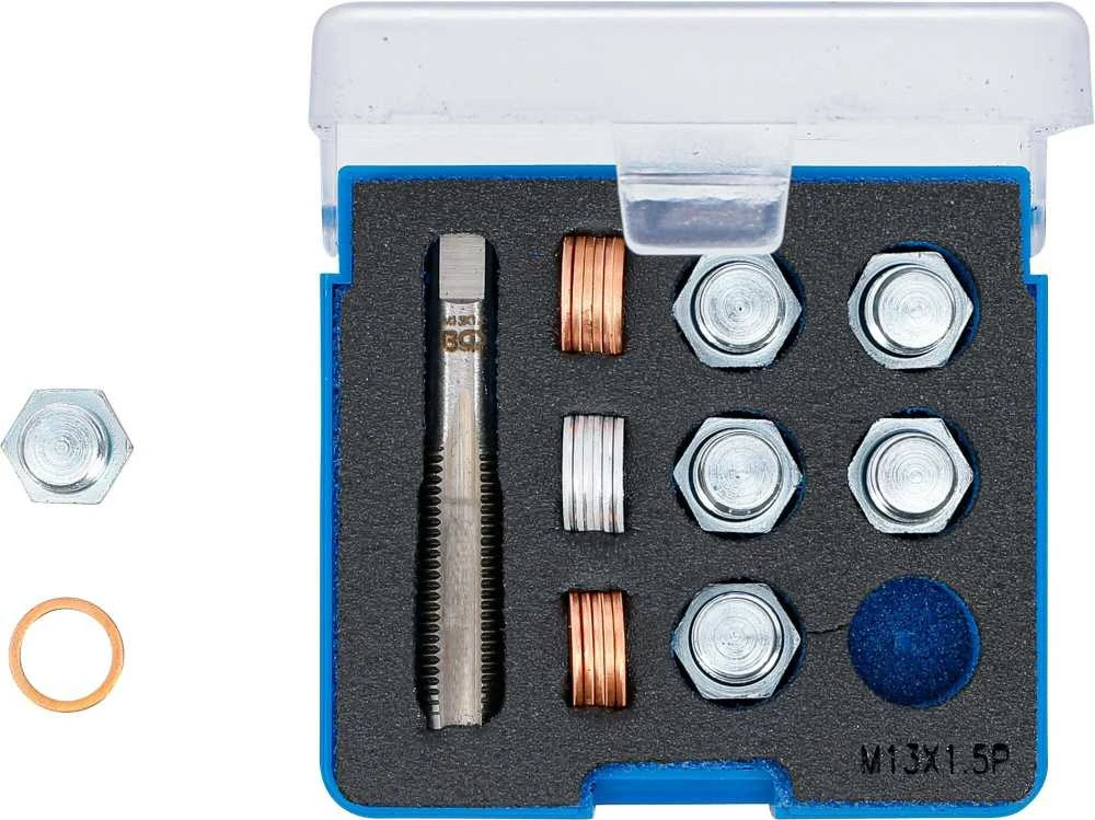 Bgs Technic Alyvos išleidimo srauto remonto komplektas | M13 x 1,5 mm (156)