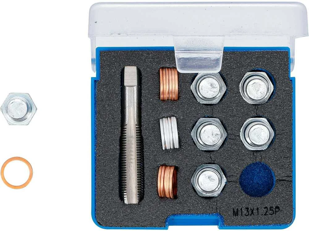 Bgs Technic Alyvos išleidimo srauto remonto komplektas | M13 x 1,25 mm (168)