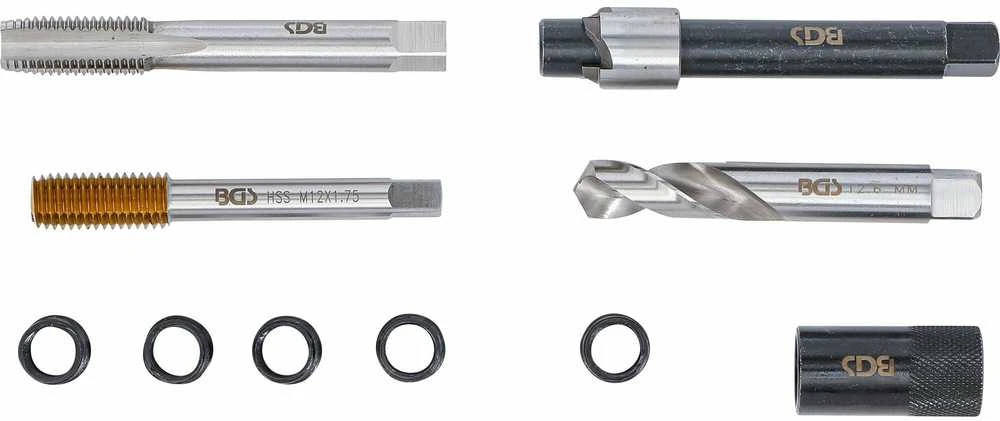 Bgs Technic Alyvos nuleidimo sriegio remonto rinkinys | M12 x 1,75 mm (74243)