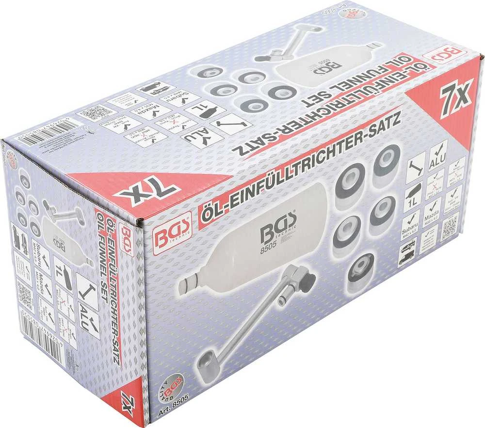 Bgs Technic Alyvos piltuvų adapterių rinkinys | Aliuminio tipas (8505)