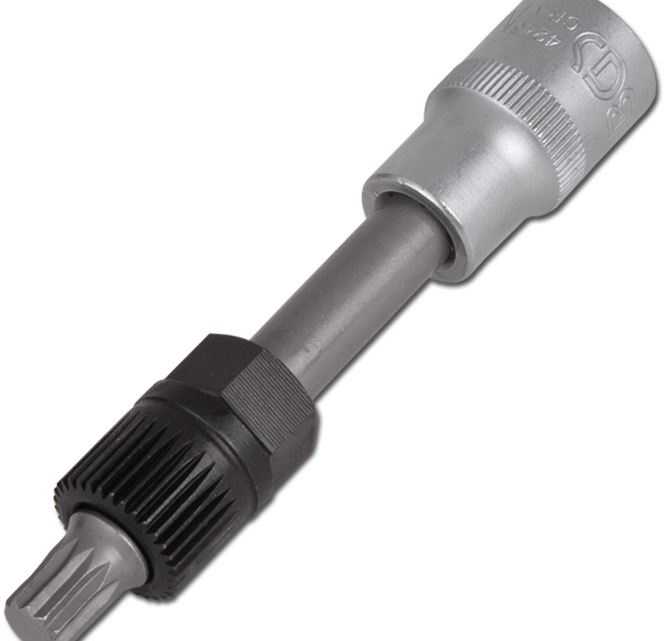 Bgs Technic Antgalis generatoriaus diržo skremuliams | 12,5 mm (1/2") | Spline (XZN) M10 | 2 vnt. (4245)