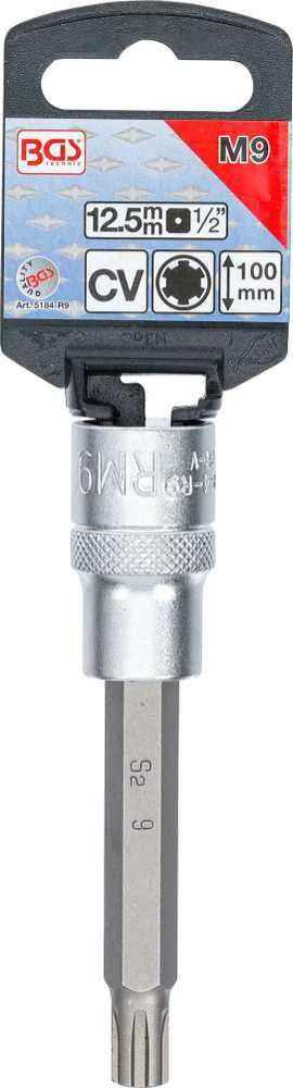 Bgs Technic Antgalis | ilgis 100 mm | 12,5 mm (1/2") | Spline (RIBE) | M9 (5184-R9)