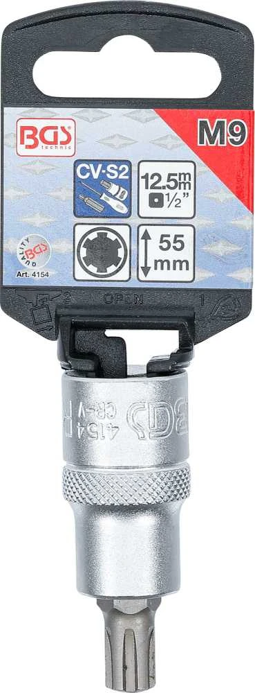 Bgs Technic Antgalis | ilgis 55 mm | 12,5 mm (1/2") | Spline (Ribe) M9 (4154)