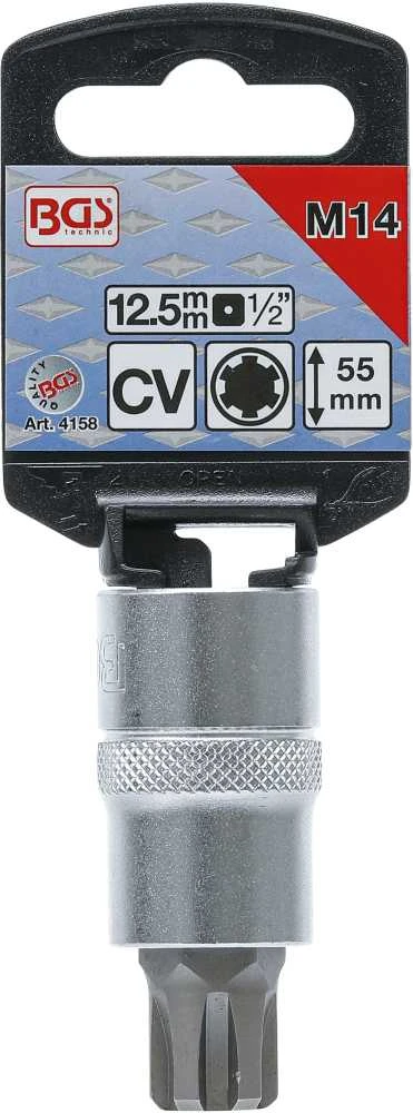 Bgs Technic Antgalis | ilgis 55 mm | 12,5 mm (1/2") | Spline (Ribe) M14 (4158)