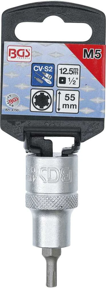 Bgs Technic Antgalis | ilgis 55 mm | 12,5 mm (1/2") | Spline (Ribe) M5 (4150)