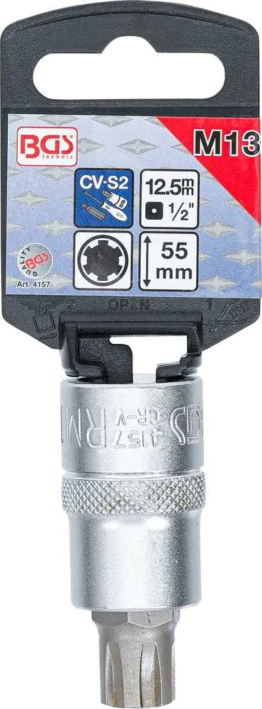 Bgs Technic Antgalis | ilgis 55 mm | 12,5 mm (1/2") | Spline (Ribe) M13 (4157)