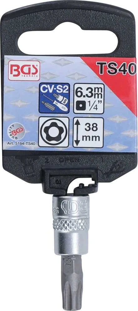 Bgs Technic Antgalis įpresuotas | 6,3 mm (1/4") | T-Star (Torx) penkiakampis TS40 (5184-TS40)
