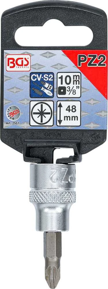Bgs Technic Antgalis įpresuotas į galvutę | 10 mm (3/8") | Kryžminis PZ2 (2551)