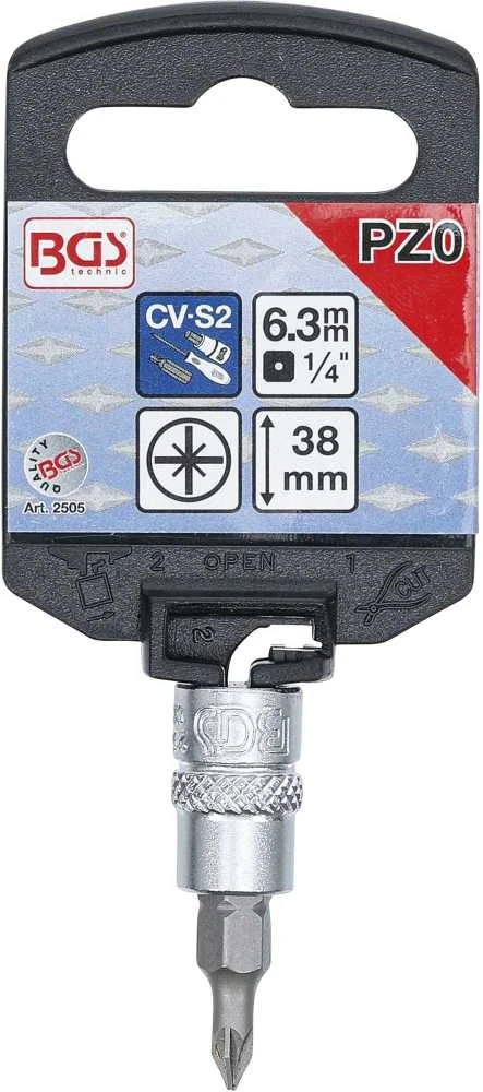 Bgs Technic Antgalis įpresuotas į galvutę | 6.3 mm (1/4") | Kryžminis PZ0 (2505)
