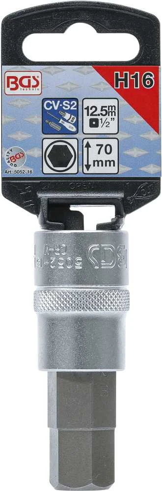 Bgs Technic Antgalis įpresuotas į galvutę | 12,5 mm (1/2") | hex šešiakampis 16 mm (5052-16)