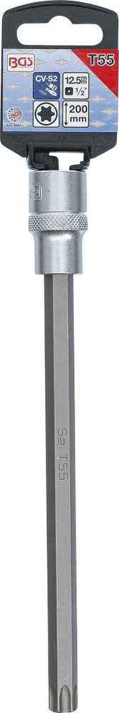 Bgs Technic Antgalis įpresuotas į galvutę | ilgis 200 mm | 12,5 mm (1/2") | T-star (Torx) T55 (4483)