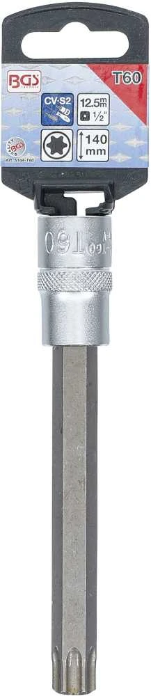 Bgs Technic Antgalis įpresuotas į galvutę | ilgis 140 mm | 12,5 mm (1/2") | T-star (Torx) T60 (5184-T60)