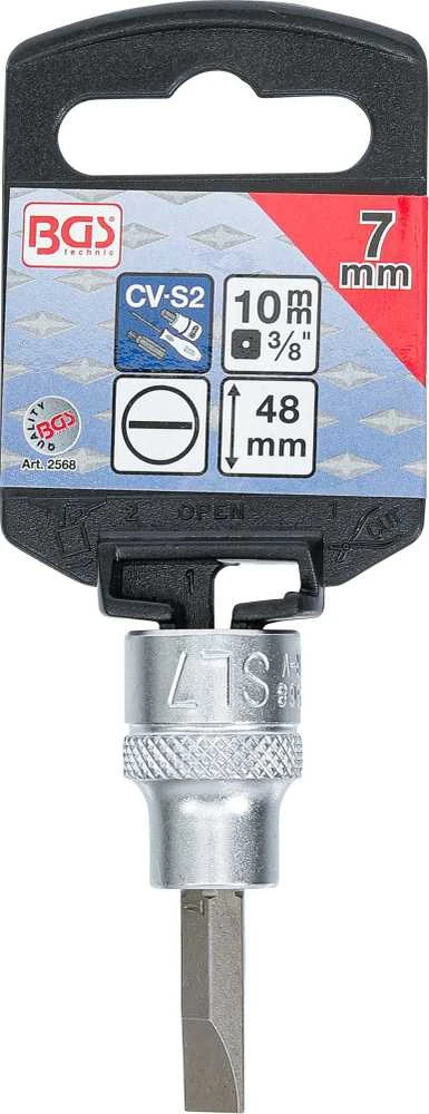 Bgs Technic Antgalis įpresuotas į galvutę | 10 mm (3/8") | Plokščias SL 7 mm (2568)