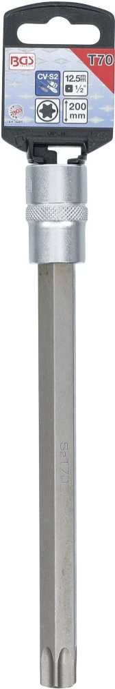 Bgs Technic Antgalis įpresuotas į galvutę | ilgis 200 mm | 12,5 mm (1/2") | T-star (Torx) T70 (4485)