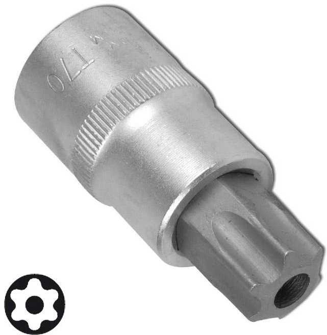Bgs Technic Antgalis įpresuotas į galvutę | 12,5 mm (1/2") | T-Star su skyle (Torx) T60 (4376)