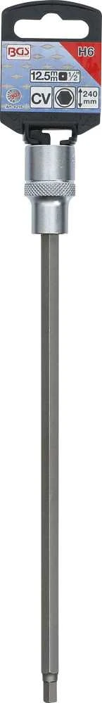 Bgs Technic Antgalis įpresuotas į galvutę | ilgis 240 mm | 12,5 mm (1/2") Hex šešiakampis 6 mm (4216)