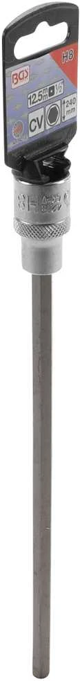 Bgs Technic Antgalis įpresuotas į galvutę | ilgis 240 mm | 12,5 mm (1/2") Hex šešiakampis 8 mm (4218)
