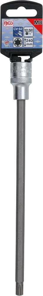 Bgs Technic Antgalis įpresuotas į galvutę | ilgis 240 mm | 12,5 mm (1/2") | Spline (skirta RIBE) | M8 (5184-R8)