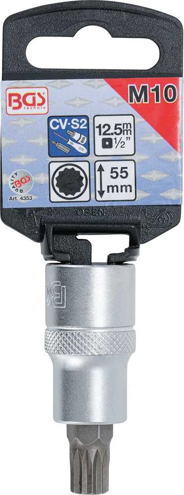 Bgs Technic Antgalis įpresuotas į galvutę | 12,5 mm (1/2") | Spline (XZN) M10 (4353)