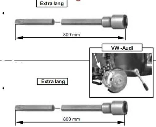Bgs Technic Antgalis įpresuotas į galvutę | ilgis 800 mm | Audi, VW | 12,5 mm (1/2") | Spline (XZN) | M12 (4229)