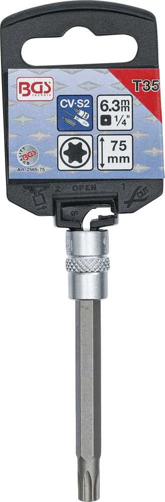 Bgs Technic Antgalis įpresuotas | ilgis 75 mm | 6.3 mm (1/4") | T-Star (Torx) T35 (2565-75)
