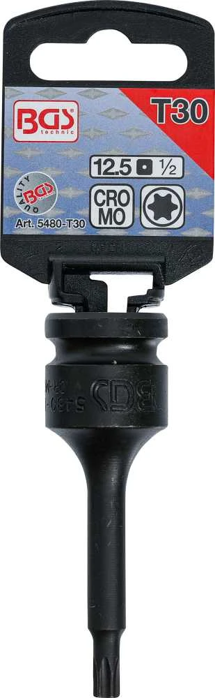 Grąžtas Bgs Technic Antgalis smūginis | 12,5 mm (1/2") | T-star (Torx) T30 (5480-T30)