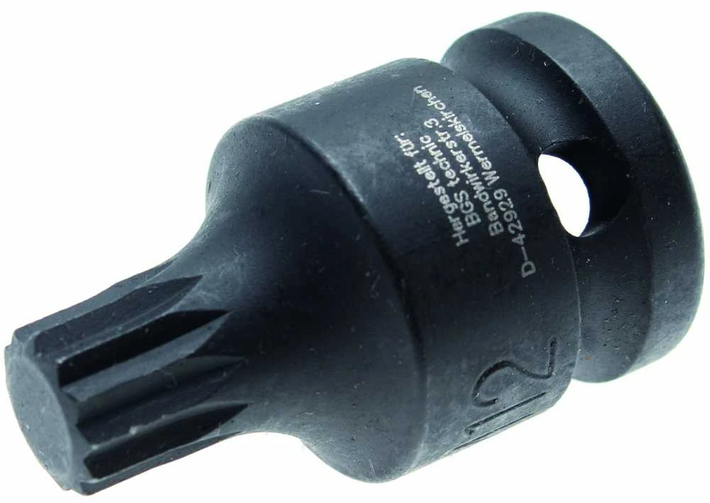 Bgs Technic Antgalis smūginis | 12,5 mm (1/2") | Spline (XZN) M12 (5381-M12)