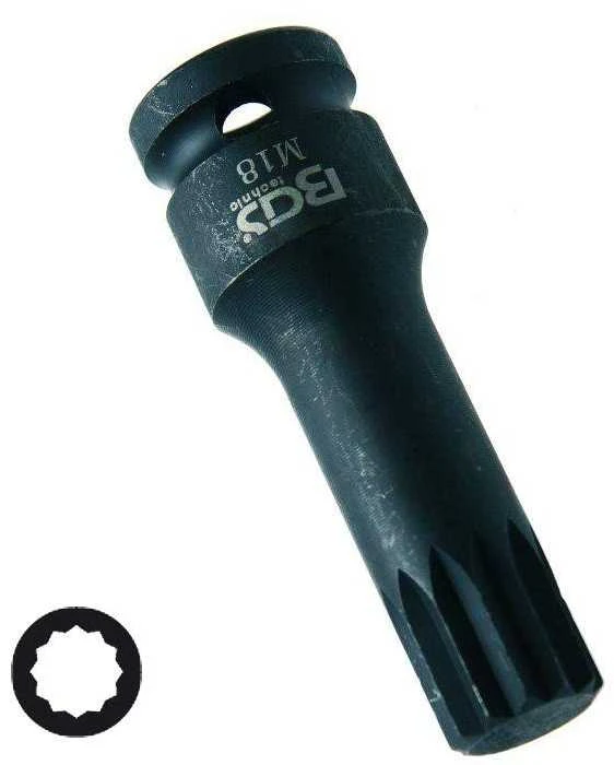 Bgs Technic Antgalis smūginis | 12,5 mm (1/2") | Spline (XZN) M18 (5184-M18)