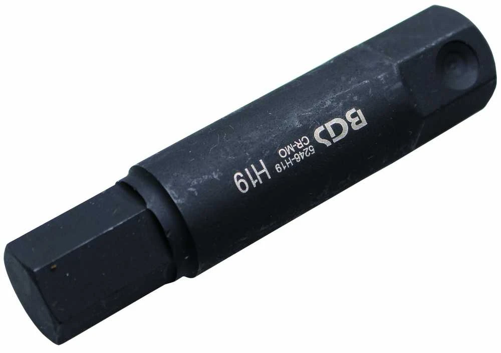Bgs Technic Antgalis smūginis | ilgis 100 mm | 22 mm storio | hex šešiakampis 19 mm (5246-H19)