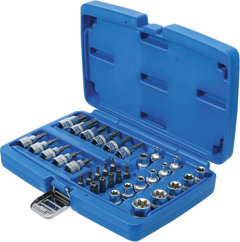 Bgs Technic Antgalių ir galvučių rinkinys | 10 mm (3/8") | T-star (Torx) | 34 vnt. (5021)