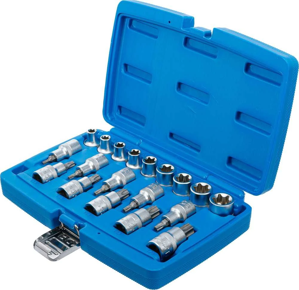 Bgs Technic Antgalių ir galvučių rinkinys | 12,5 mm (1/2") | E-Star / T-Star (Torx) | 19 vnt. (5100)