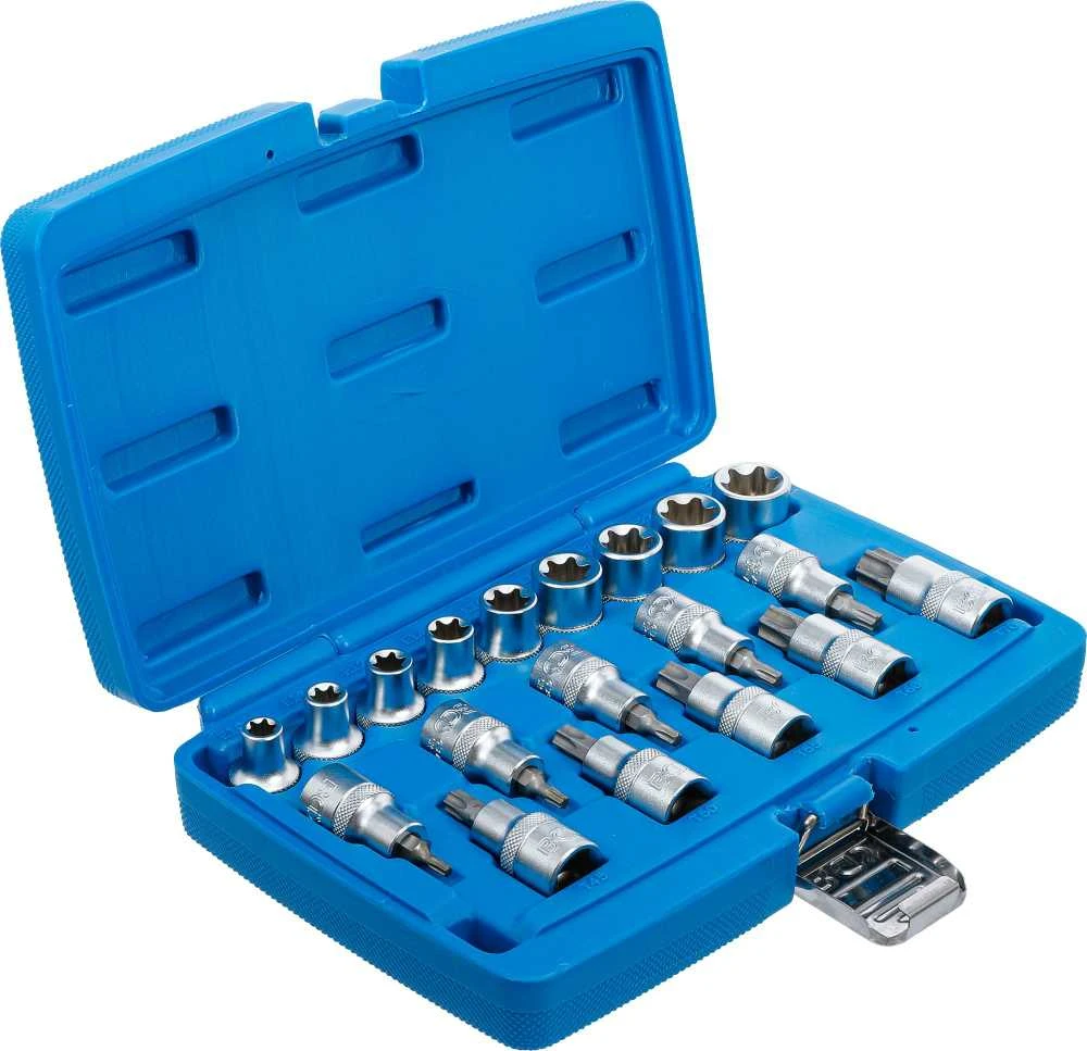Bgs Technic Antgalių ir galvučių rinkinys | 12,5 mm (1/2") | E-Star / T-Star (Torx) | 19 vnt. (5100)