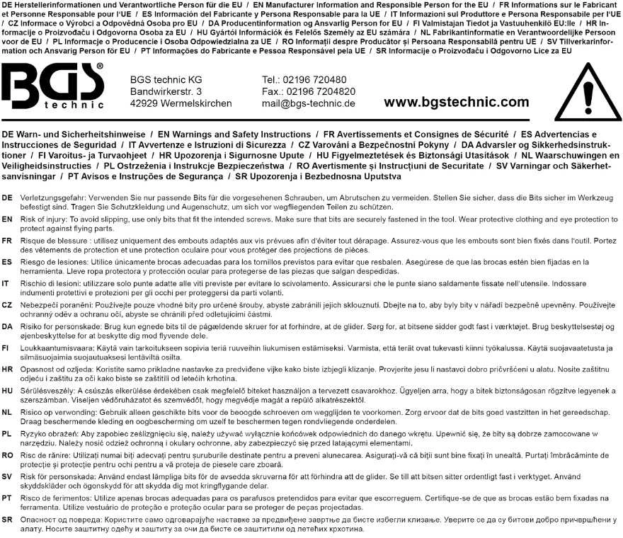 Bgs Technic Antgalių ir galvučių rinkinys | 6,3 mm (1/4") | 2-in-1 | 26 vnt. (4812)