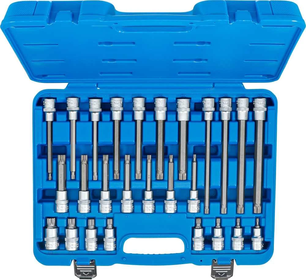 Bgs Technic Antgalių rinkinys | 12,5 mm (1/2") | Spline (XZN) M4 - M16 | 26 vnt. (5180)