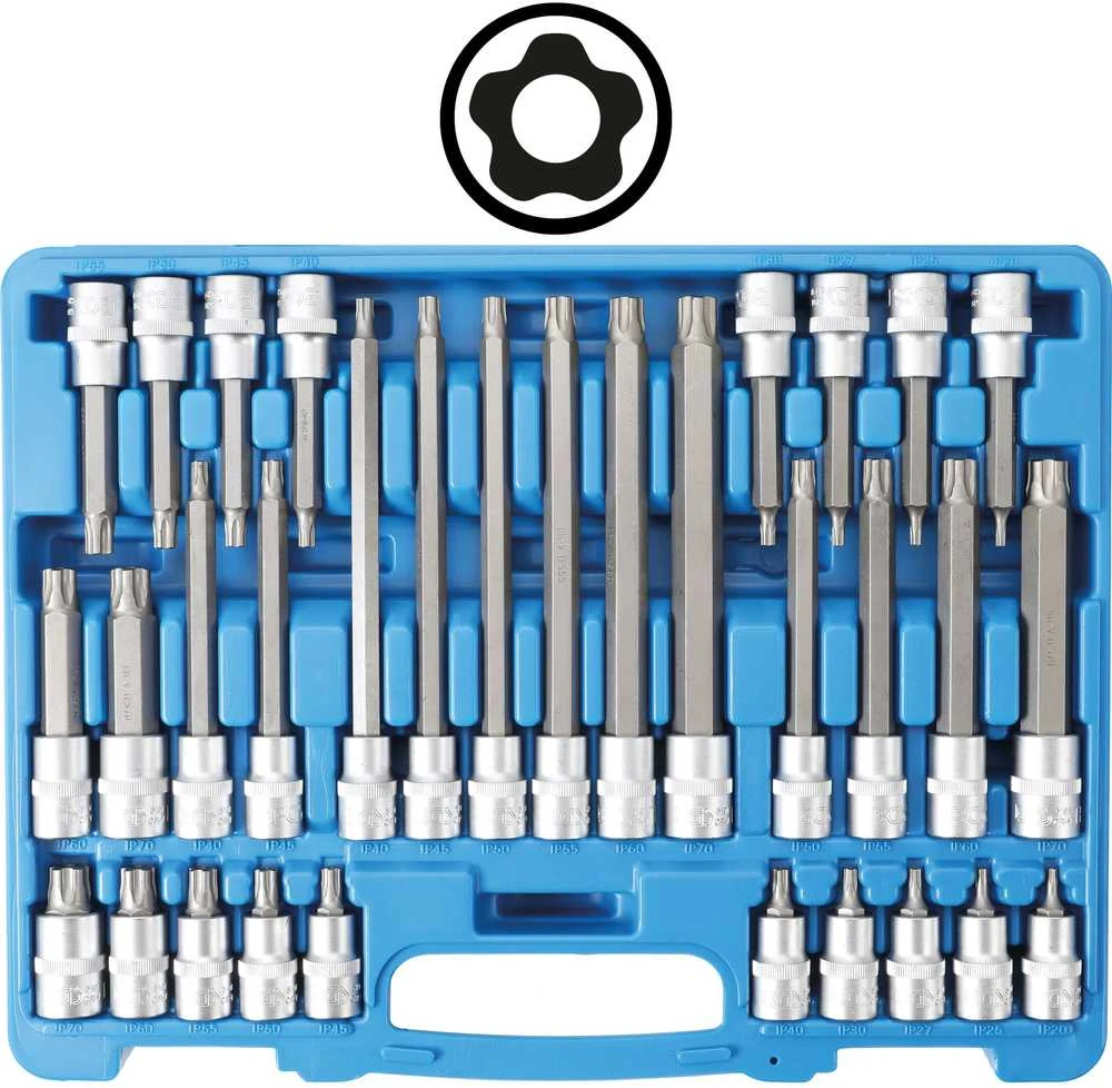 Bgs Technic Antgalių galvučių rinkinys BGS | 1/2" | TORX Plus Security TPS20–TPS70 | 32 vnt. (5191)