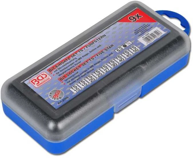Bgs Technic Antgalių rinkinys | 6.3 mm (1/4") | T-Star 5-kampiai (Torx) | 9 vnt. (2355)