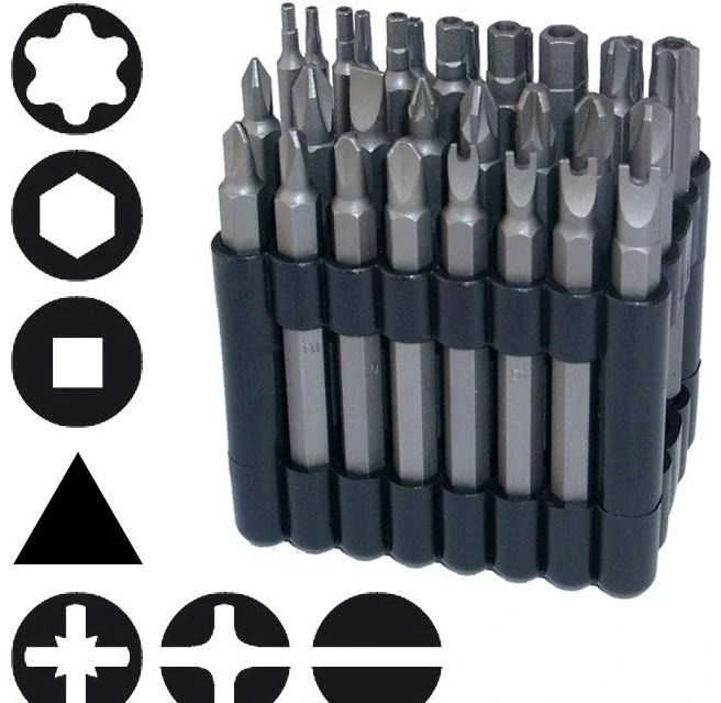 Bgs Technic Antgalių rinkinys | ilgi | 6.3 mm (1/4") | įvairūs tipai | 32 vnt. (762)