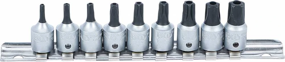 Bgs Technic Antgalių rinkinys TS-Star Torx Plus | 6,3 mm (1/4") | TS10–TS50 | 9 vnt (71020)