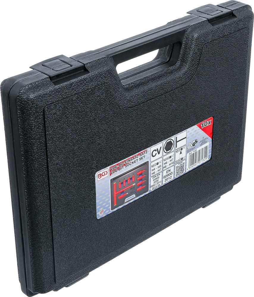 Bgs Technic Antgalių rinkinys VDE izoliuotas | 3/8" + 1/2" | Hex 4–10 mm | 10 vnt. (7132)
