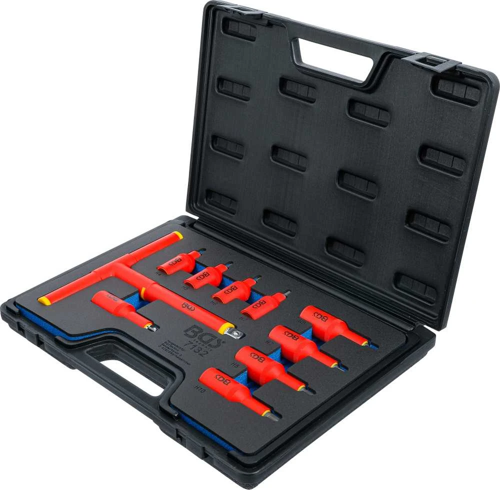 Bgs Technic Antgalių rinkinys VDE izoliuotas | 3/8" + 1/2" | Hex 4–10 mm | 10 vnt. (7132)