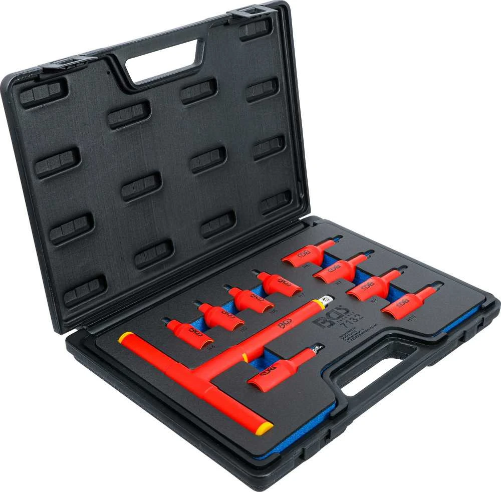Bgs Technic Antgalių rinkinys VDE izoliuotas | 3/8" + 1/2" | Hex 4–10 mm | 10 vnt. (7132)