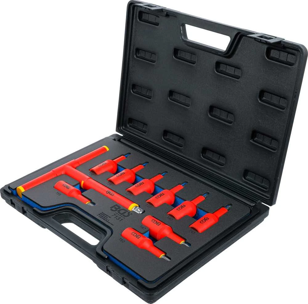 Bgs Technic Antgalių rinkinys VDE profesionalus | 1/2" pavara | Torx T20–T55 | 10 vnt. (7131)