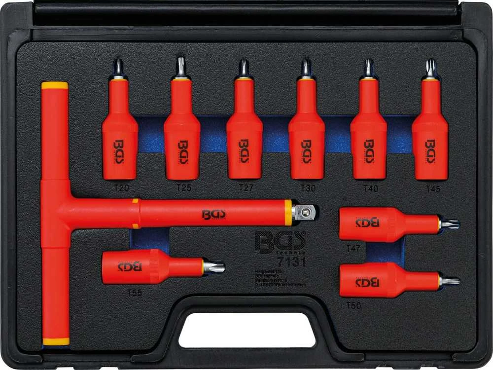Bgs Technic Antgalių rinkinys VDE profesionalus | 1/2" pavara | Torx T20–T55 | 10 vnt. (7131)