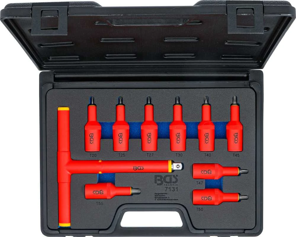 Bgs Technic Antgalių rinkinys VDE profesionalus | 1/2" pavara | Torx T20–T55 | 10 vnt. (7131)
