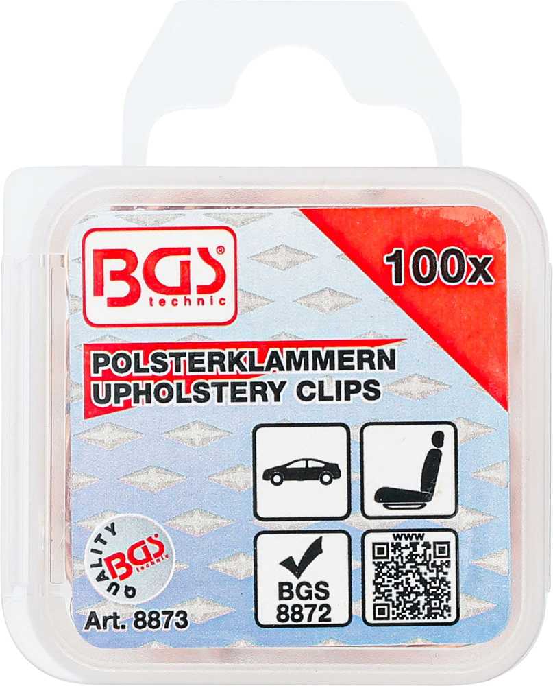 Bgs Technic Apmušalų klipsai | 100 vnt. (8873)