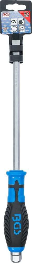 Grąžtas Bgs Technic Atsuktuvas kalamas | Hex profiliu | Plokščias SL 9,5 mm | Ašmenų ilgis 200 mm (7921)