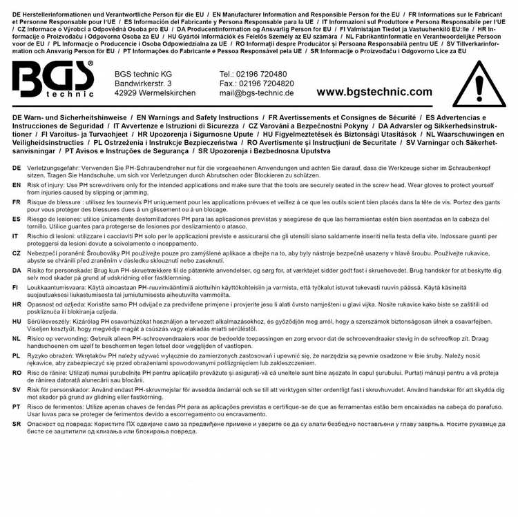 Bgs Technic Atsuktuvas | kryžminis PH2 | Ašmenų ilgis 450 mm (74540B)